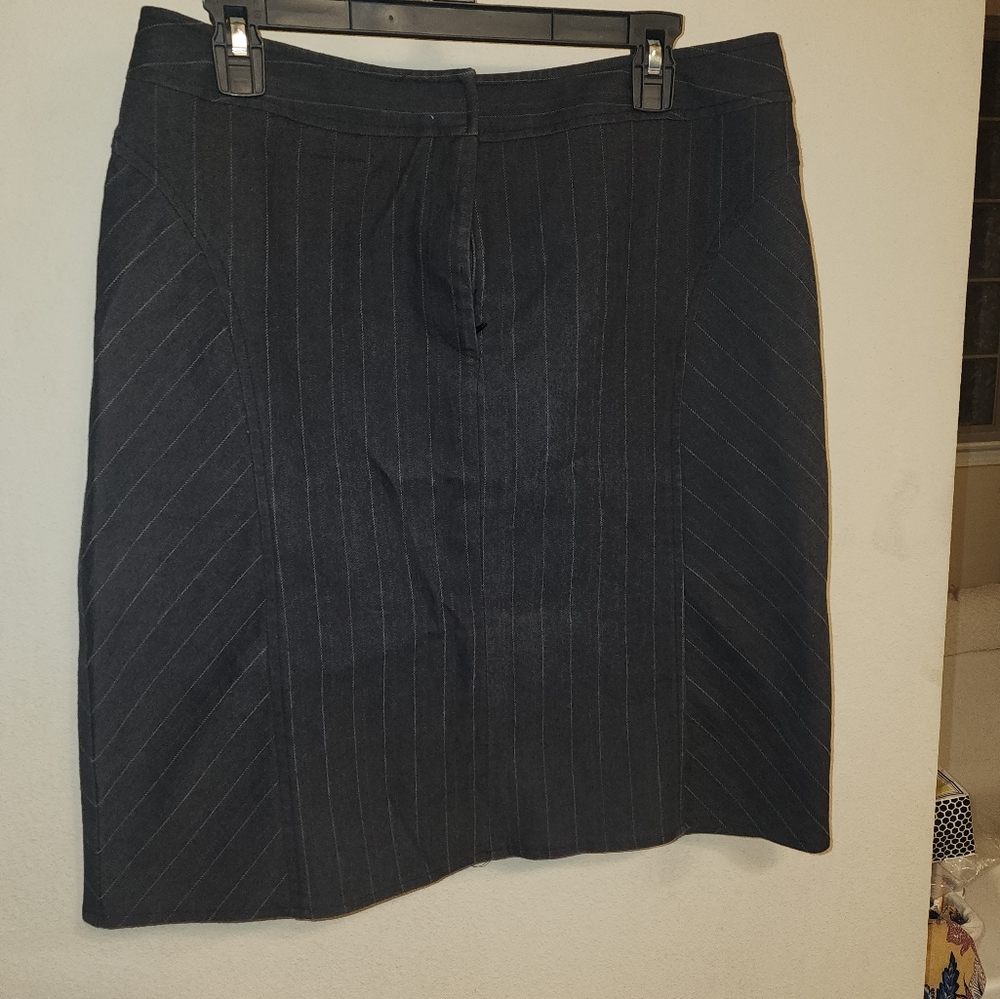 Gray Pinstripe Skirt